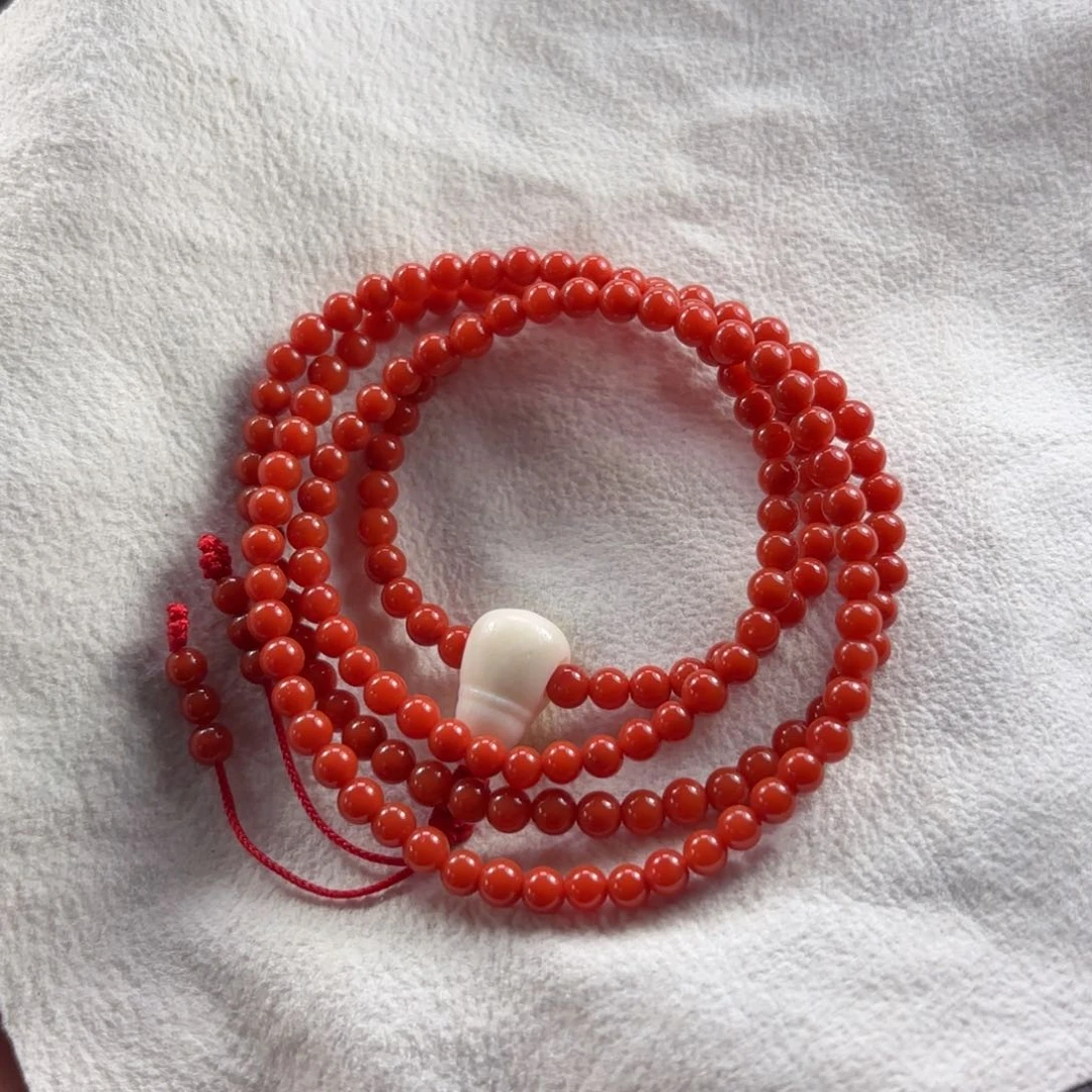 未镶嵌4+冷水河手链南红玛瑙