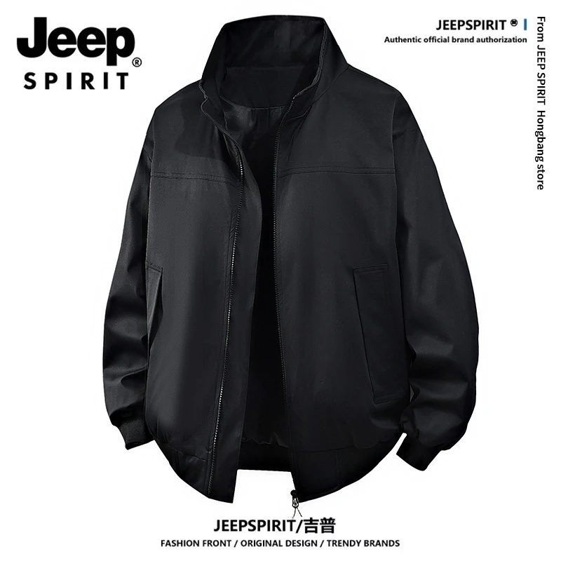 JEEPSPIRIT吉普美式vintage外套男士春季设计师男装飞行员夹克