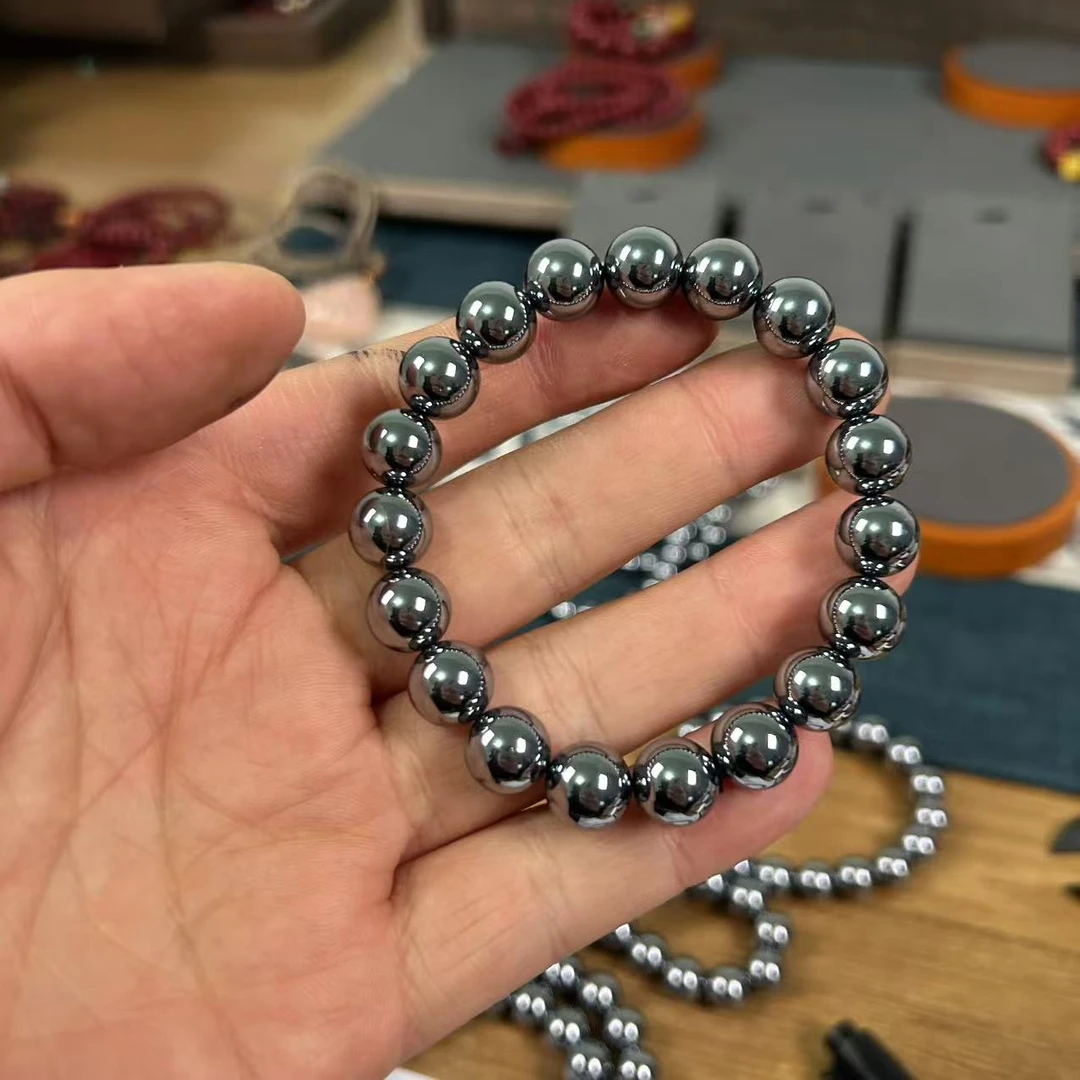 非金属玻璃手链 卡10mm简约大气赫赫单圈素圈手串