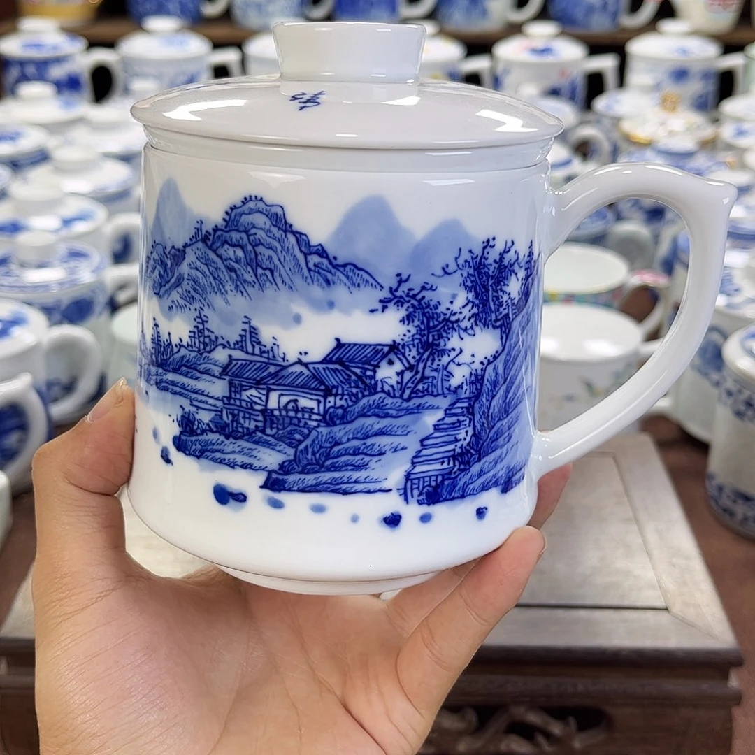 瓷摆件微瑕景德镇手绘杯