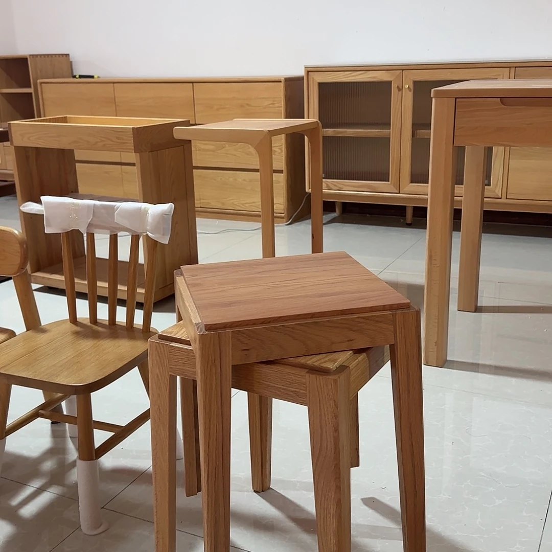 红橡木小方凳32×32×46