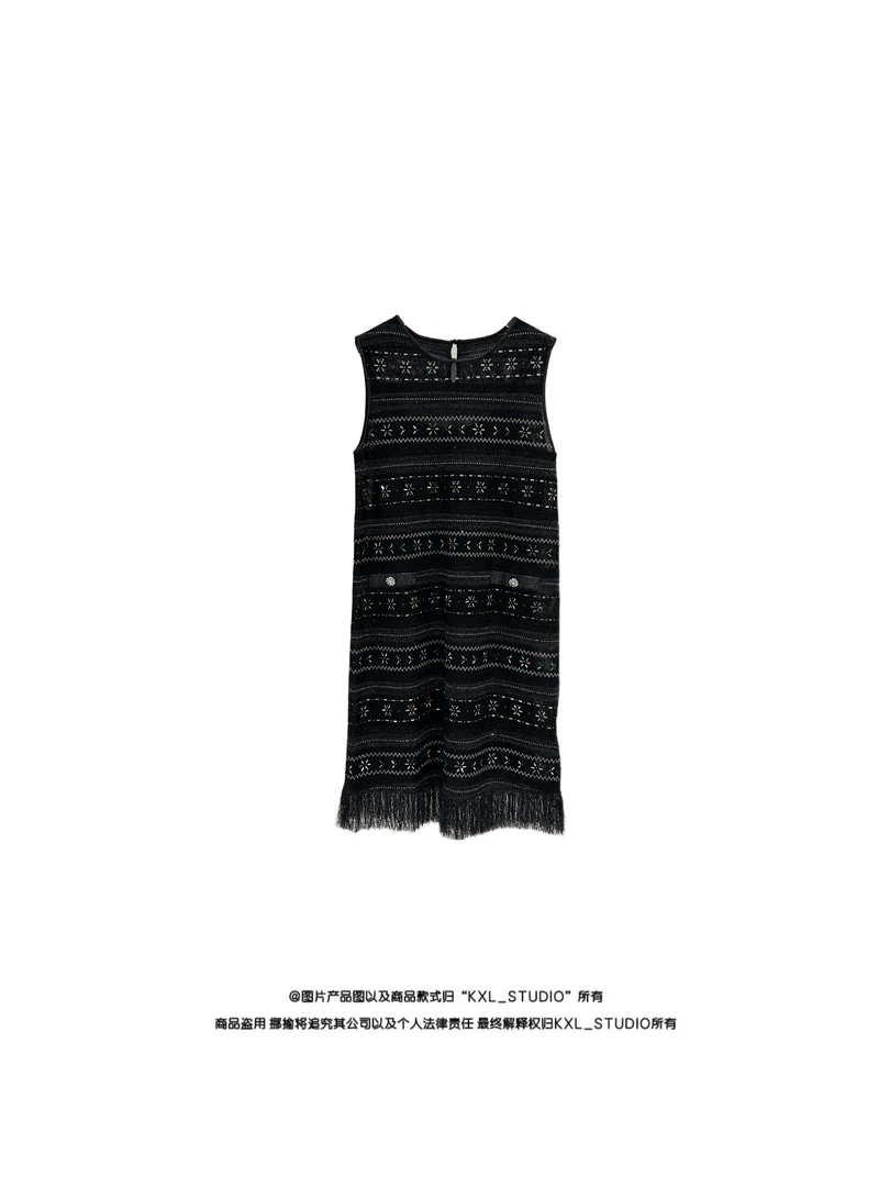KXL-STUDIO|“梦回西西里”欧根纱钻饰连衣裙25S230
