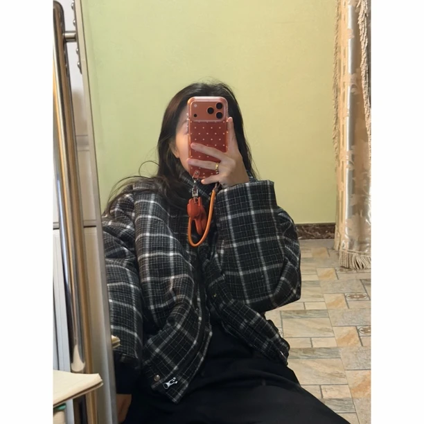 MUXI｜加厚羊毛复古格子棉服 11770