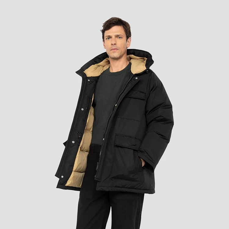 宽松版极寒男士长款加厚棉服多功能防风保暖冬季休闲时尚连帽