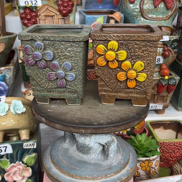 紫砂花盆粗陶材质多肉花盆