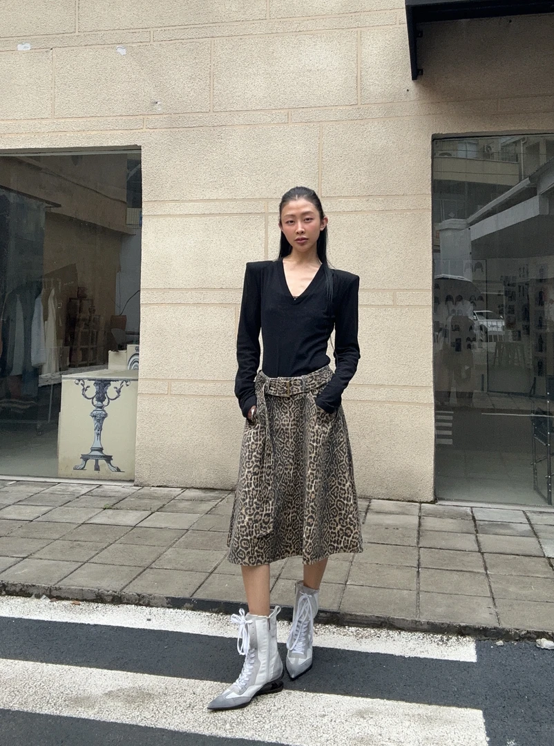 VIVISPLENDID21006#原创妮式复古美式豹纹伞裙