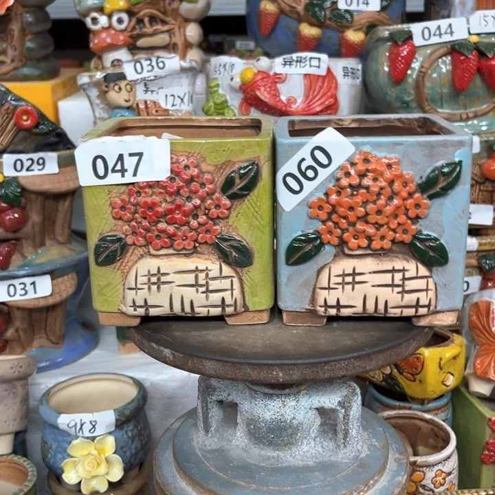 紫砂花盆粗陶材质多肉花盆