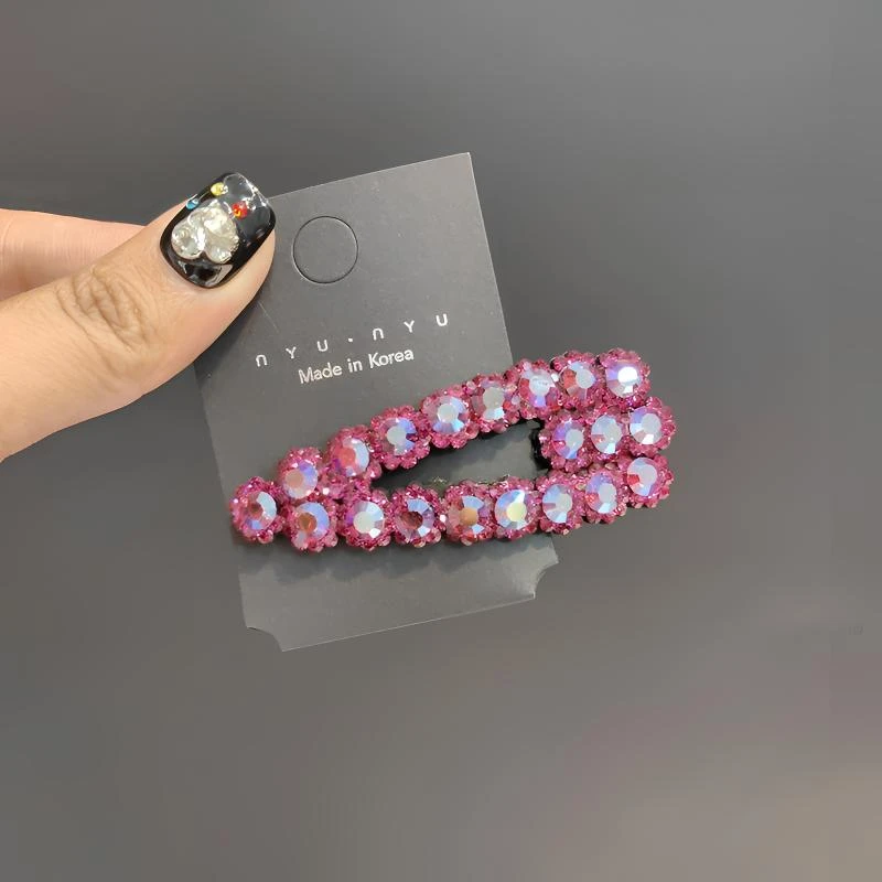 韩版闪钻BB夹网红款碎发夹轻奢刘海夹时尚边夹太阳花款侧边夹发饰