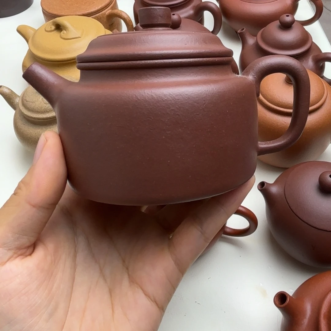 .****茶壶紫砂紫泥德钟220cc瑕疵