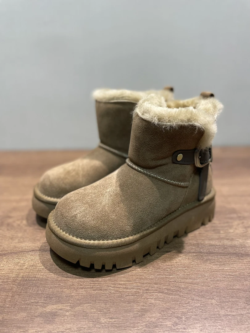 真皮全羊毛！雪地靴女鞋冬季2025高帮雪地棉时尚休闲百搭加绒加厚