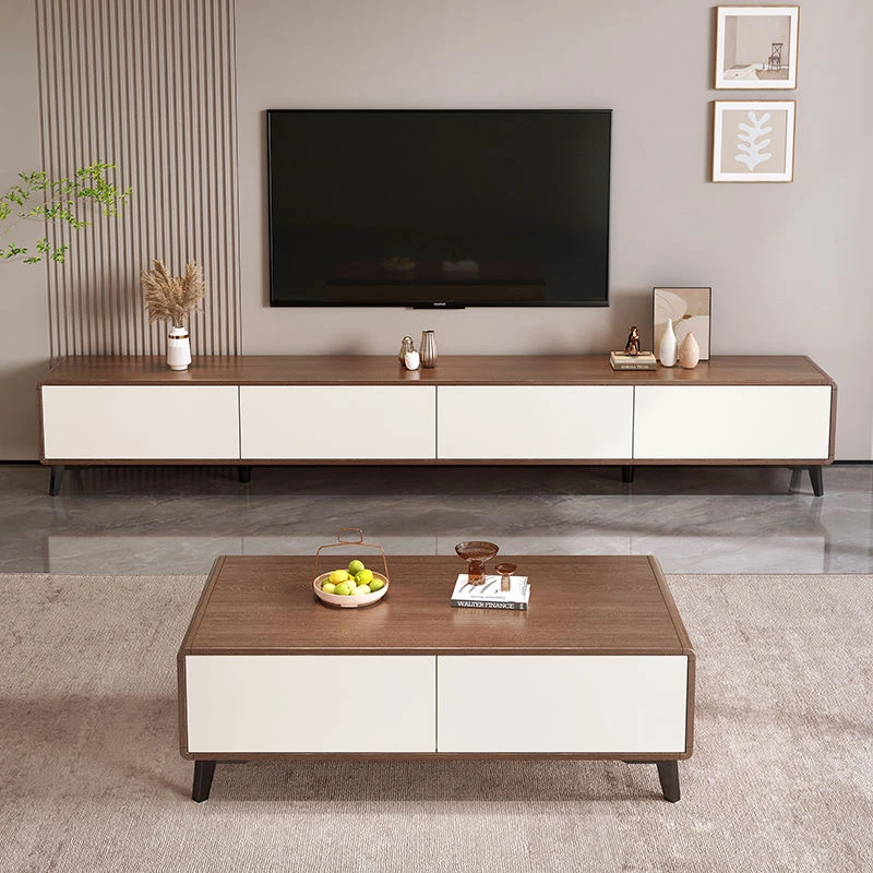 新款背景墙电视柜组合现代简约小户型轻奢茶几客厅家用加厚落地柜