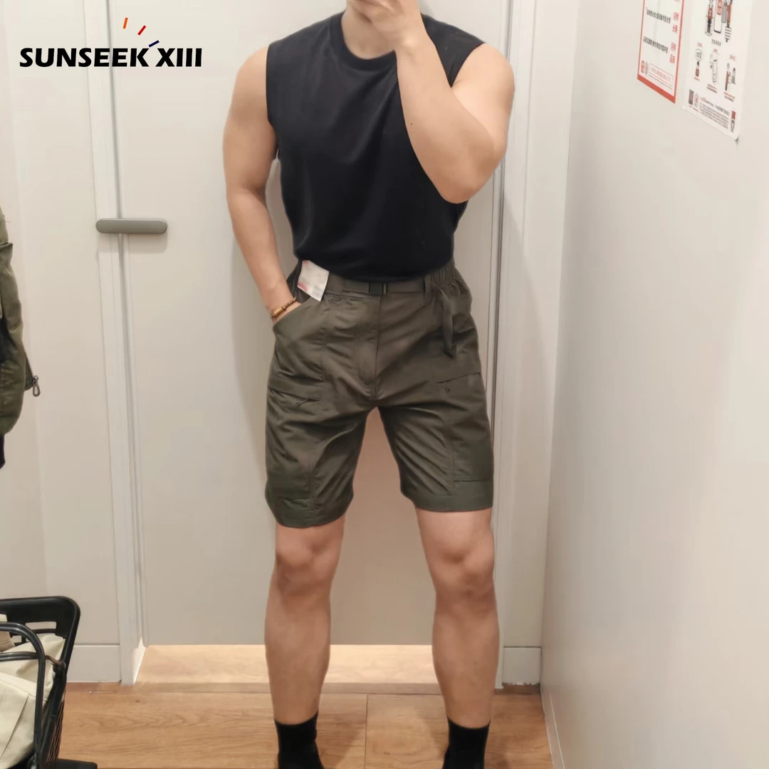 夏日时尚穿搭】夏季男士时尚潮流休闲运动户外工装腰带短裤434856