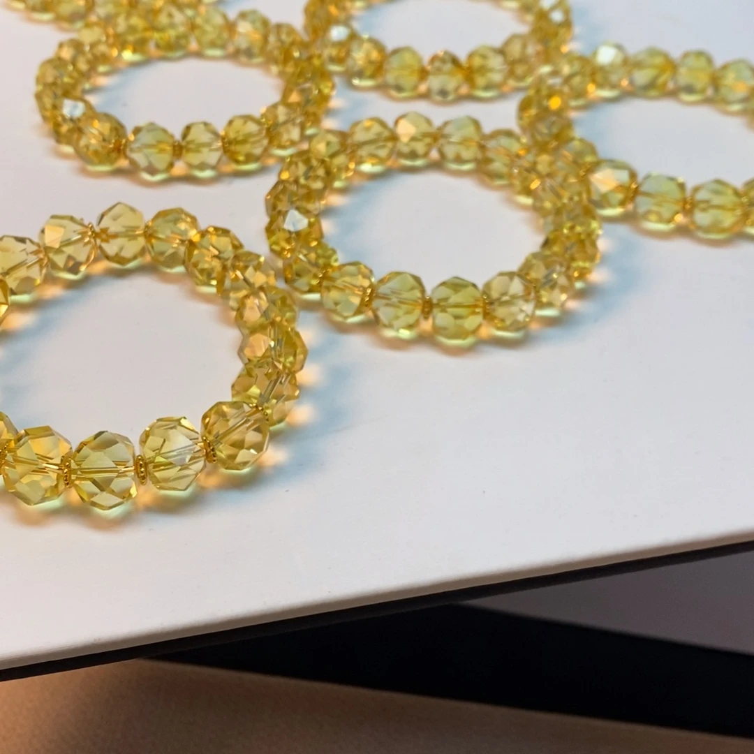 无非金属手串黄水切割面老矿