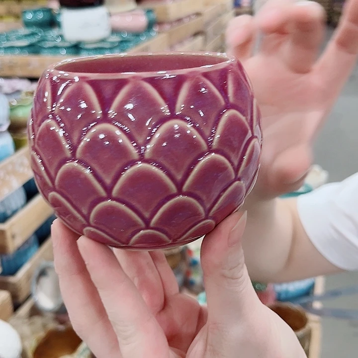 有孔.凑单10元陶瓷花盆发货！