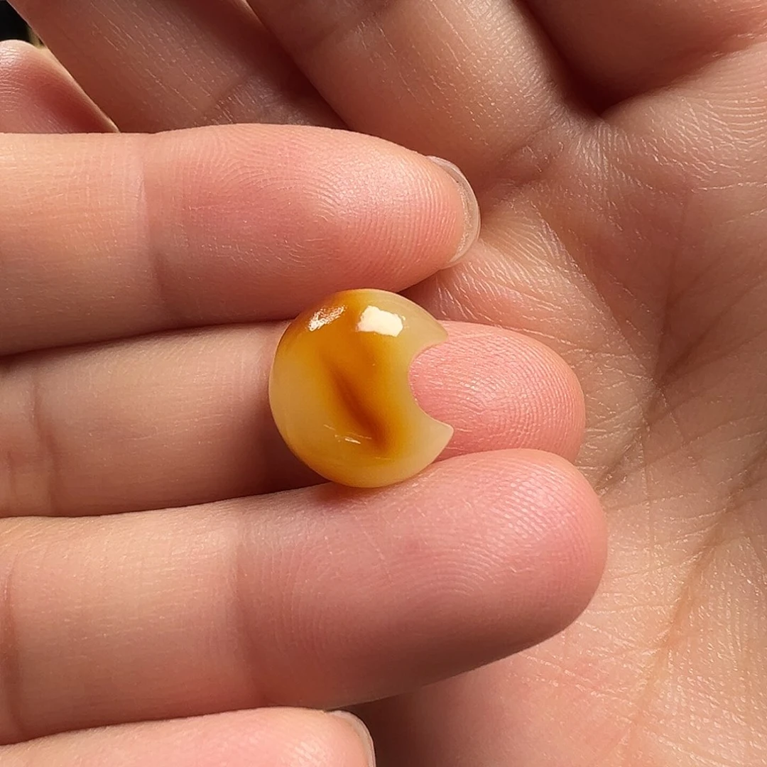 蜜蜡颈饰未镶嵌月亮（打孔不退换）