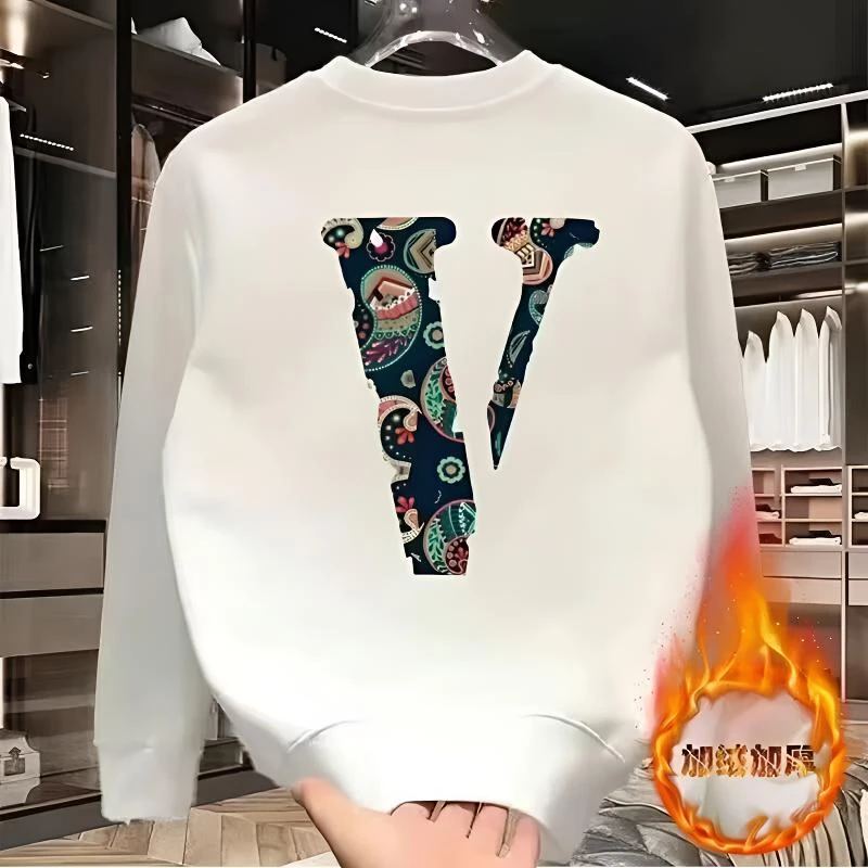 卫衣男款爆款2025新款高档印花百搭秋冬季加绒长袖T恤上衣服男装