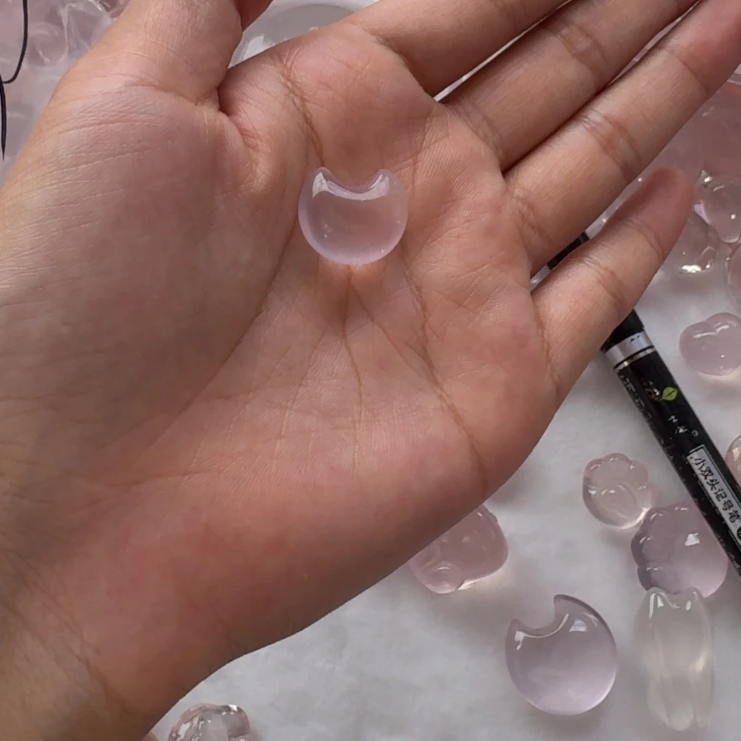 烟晶手链未镶嵌月亮滴流一个