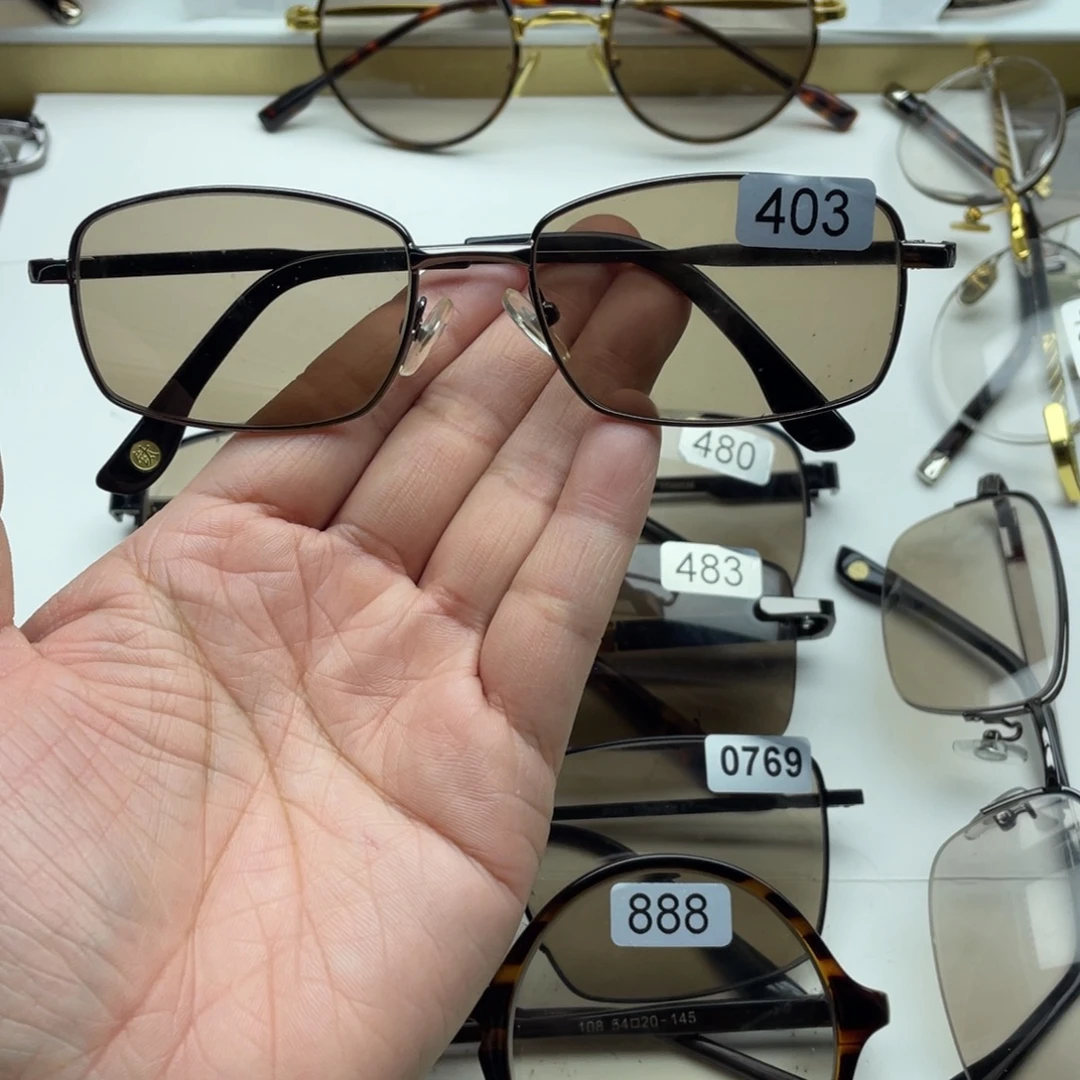 茶水晶全框眼镜 403