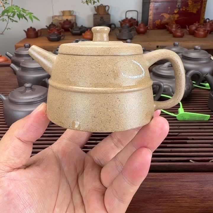 生***乐茶壶紫砂青段微瑕