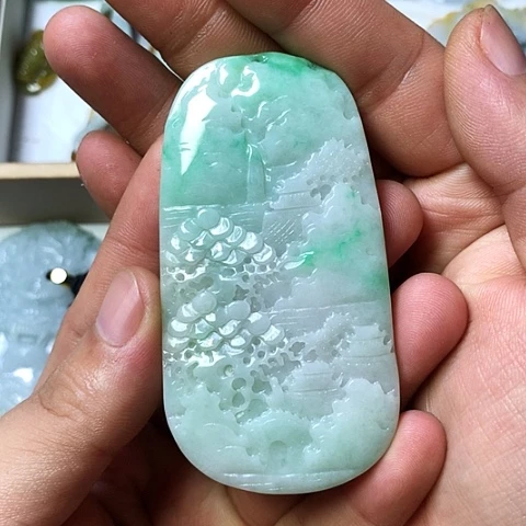翡翠未镶嵌颈饰天然缅甸翡翠a货
