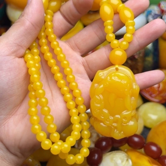 未镶嵌琥珀手链蜜蜡