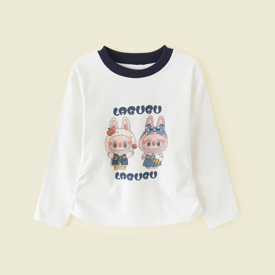 女童早秋上衣春秋洋气儿童长袖T恤宽松女中大童秋装T恤MYMQ1138