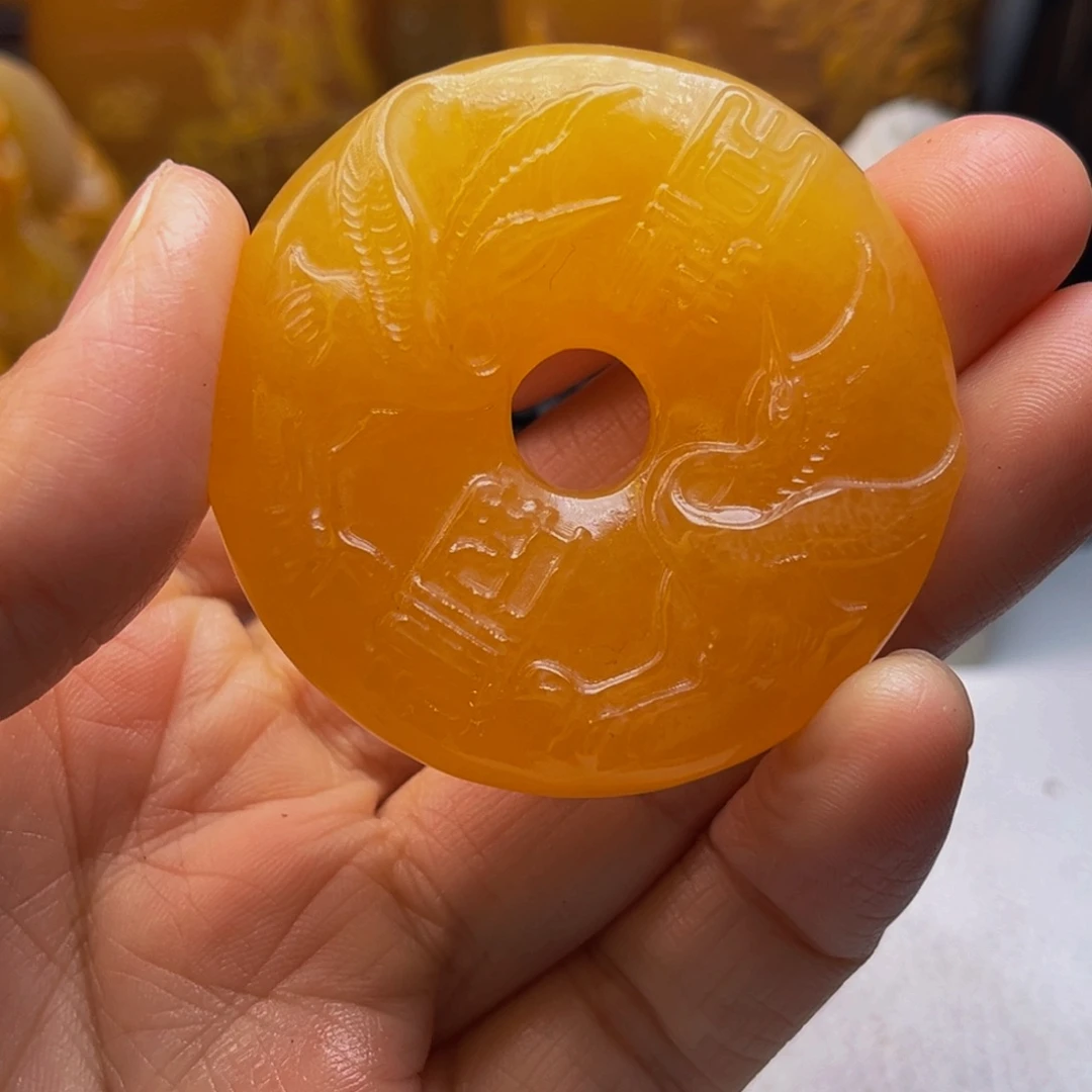 印尼石平安扣的手把