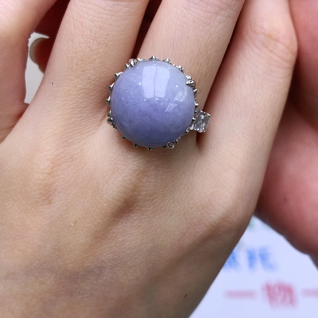 翡翠戒指银S925镶嵌思**生111