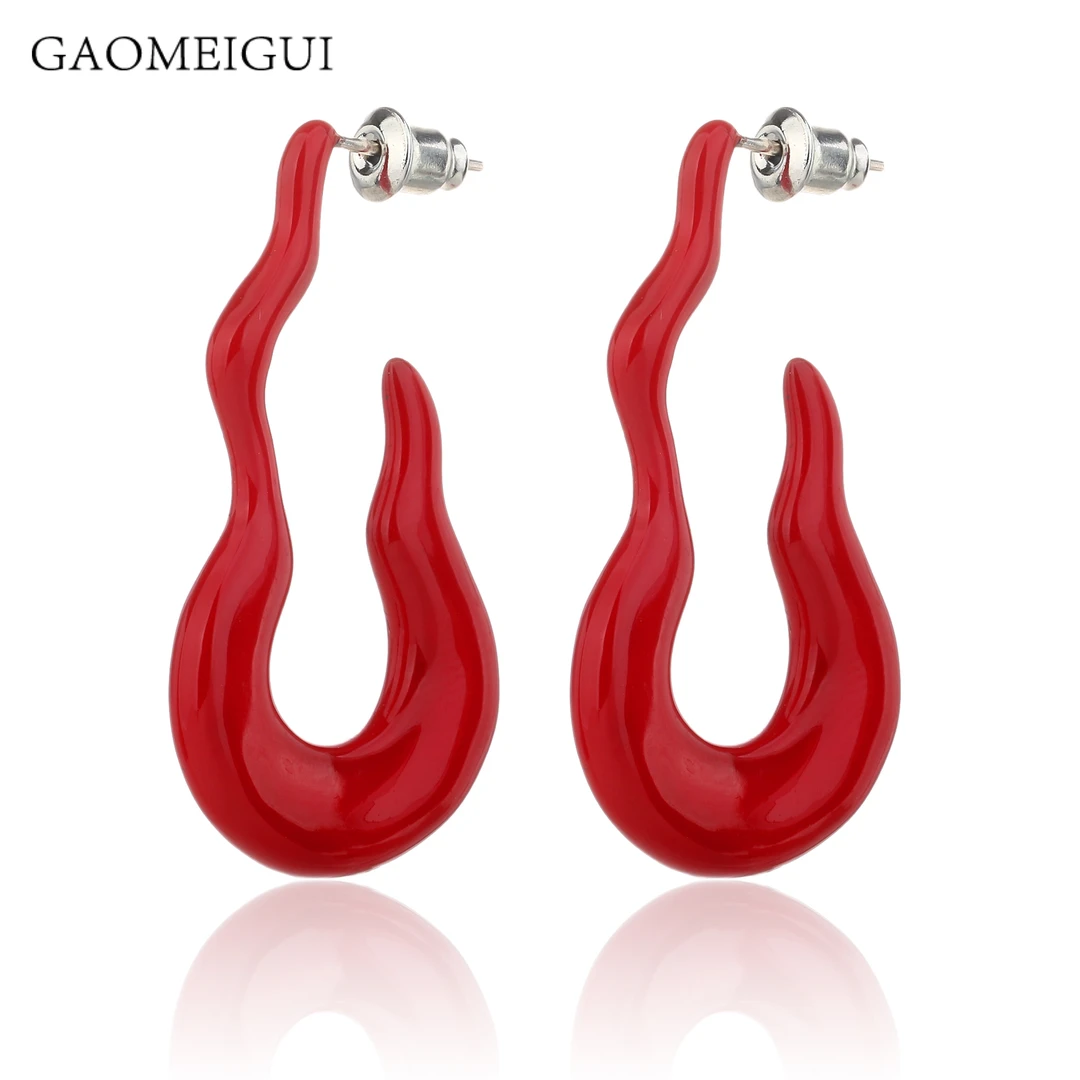 合金合成锆石耳饰 杨幂同款火焰耳钉意中式国风造型别致设计本命