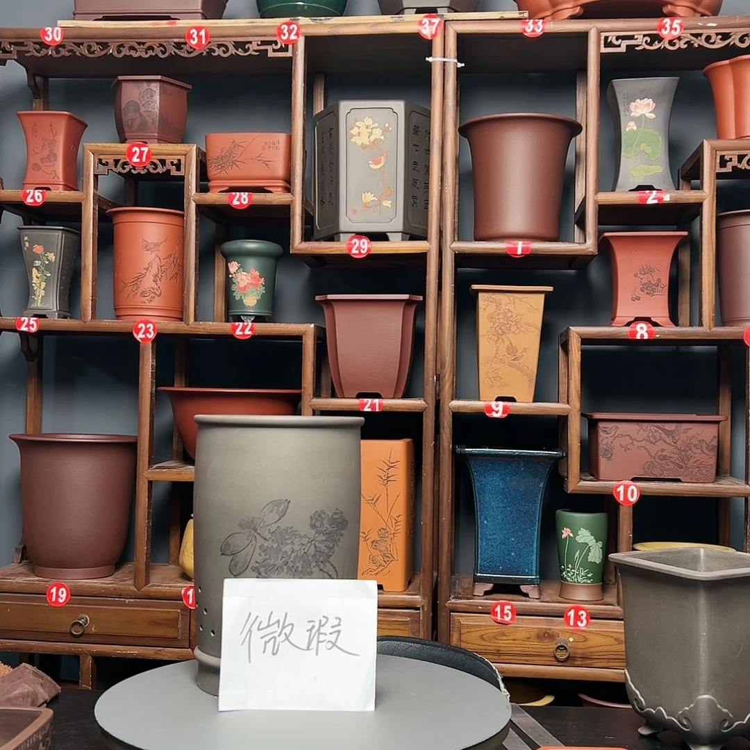 紫砂花盆风*微瑕花盆