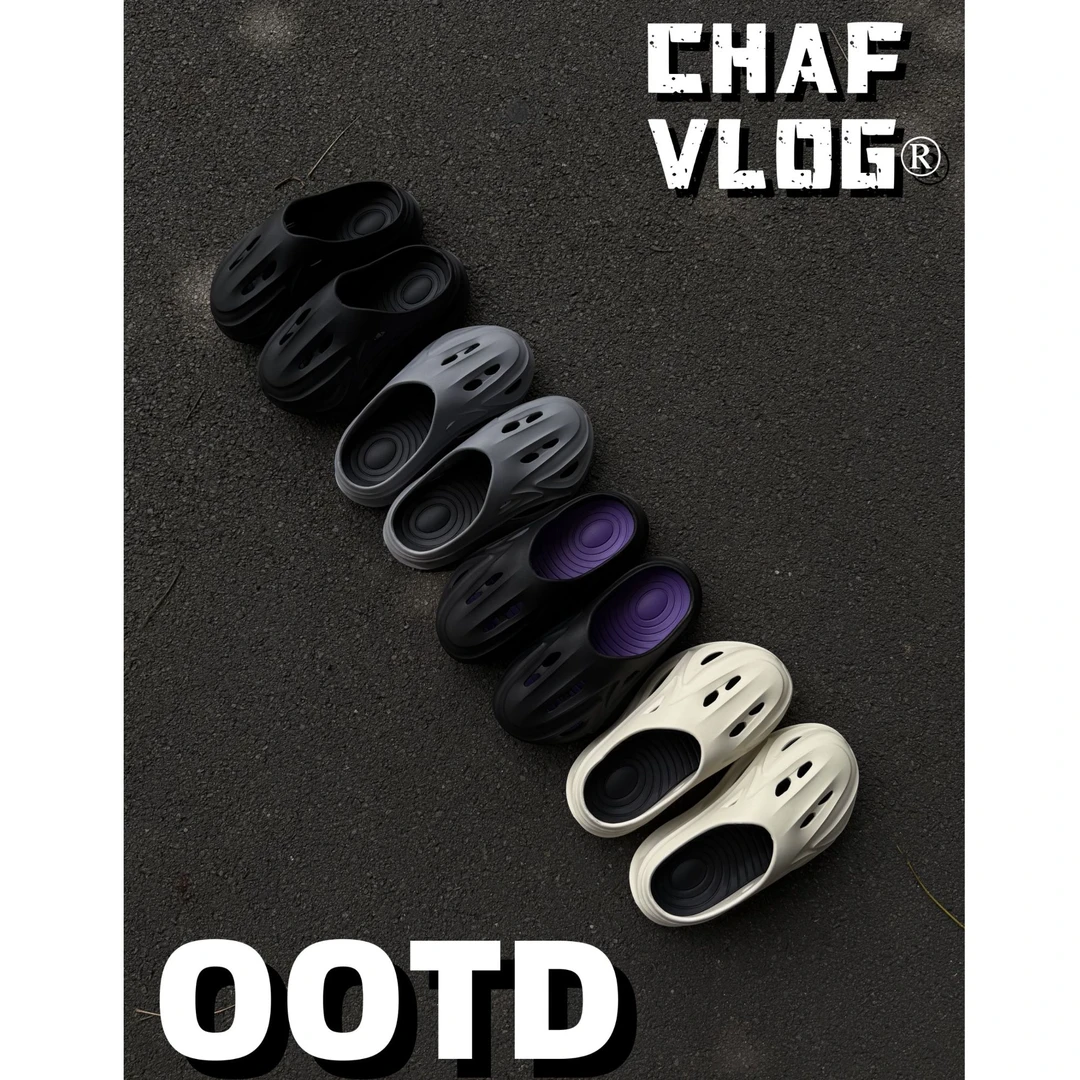 CHAFVLOG鲸鱼洞洞鞋男款新款透气男士沙滩拖鞋男踩屎感外穿开车鞋