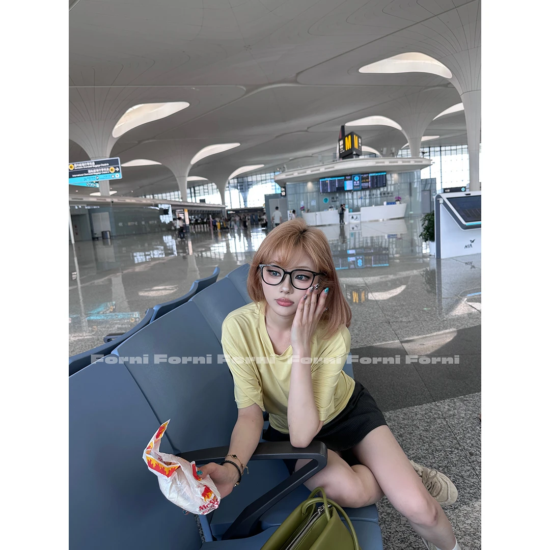 FORNI 清凉T 法式极简兰精莫代尔抽褶收腰短袖