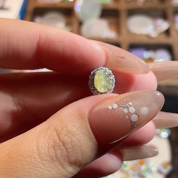翡翠银S925镶嵌颈饰