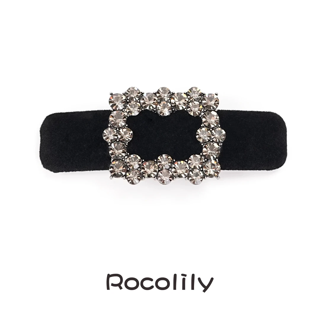 ROCOLILY流光叙BB夹名媛气质丝绒刘海夹后脑勺碎发夹侧边夹发饰女