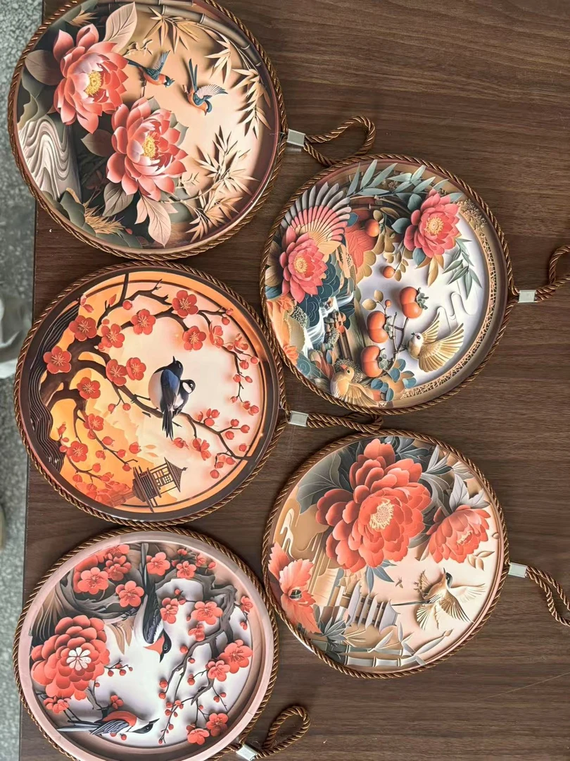 花鸟逸韵陶瓷锅垫系列1个随机发