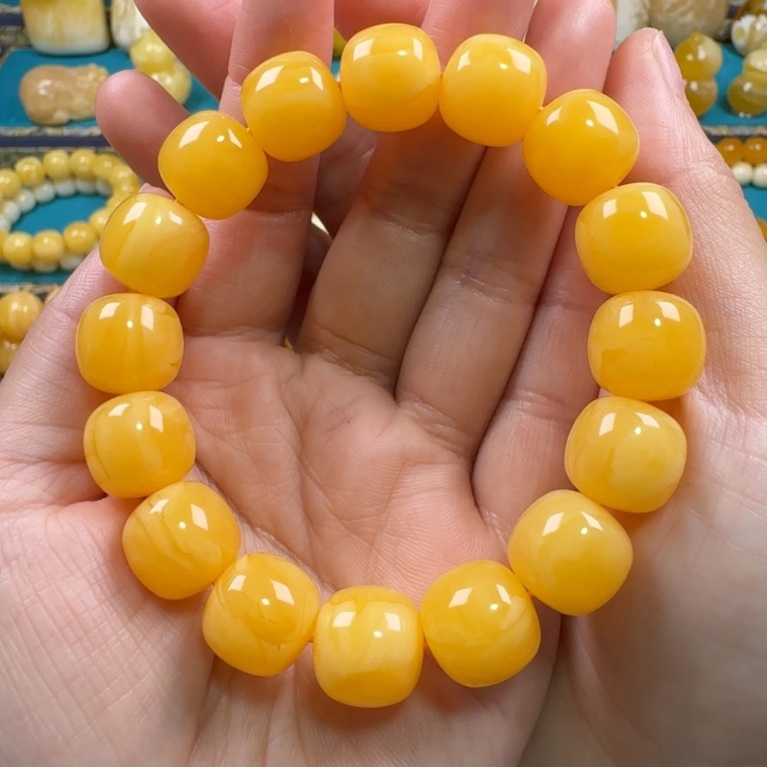 琥珀未镶嵌手链同料