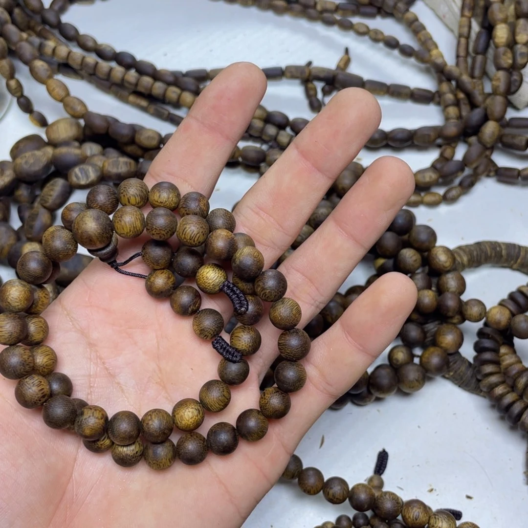 沉香沉香碎屑+0.9两圈圆珠15克加