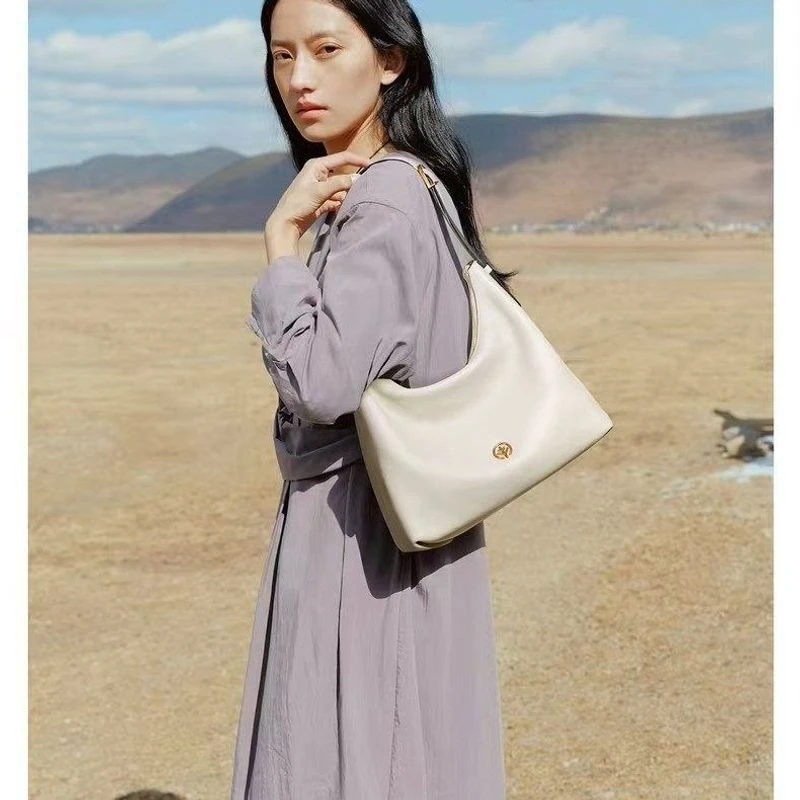 BAGTREE包包树图南包头层植鞣牛皮hobo包包女款爆款2025新款