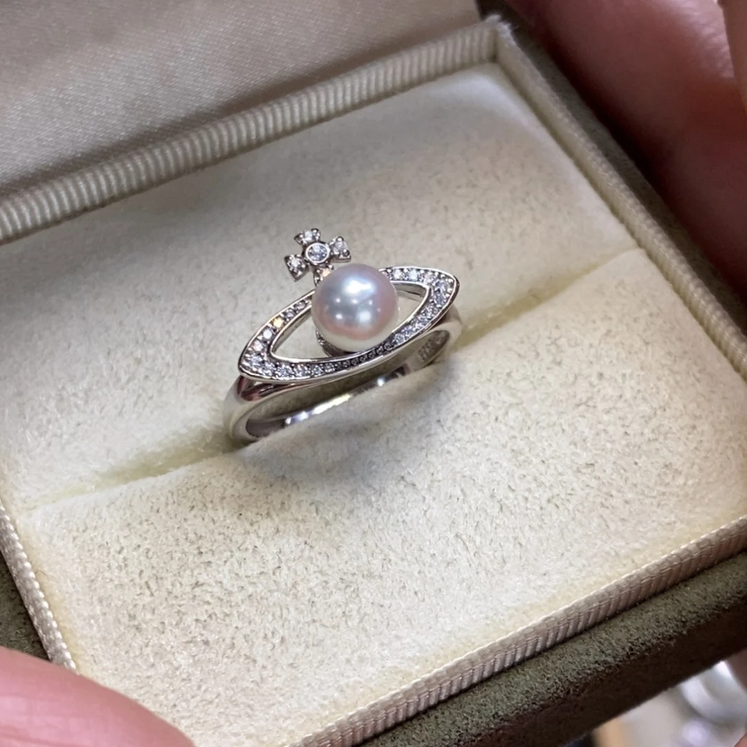 海水珍珠戒指银S925镶嵌