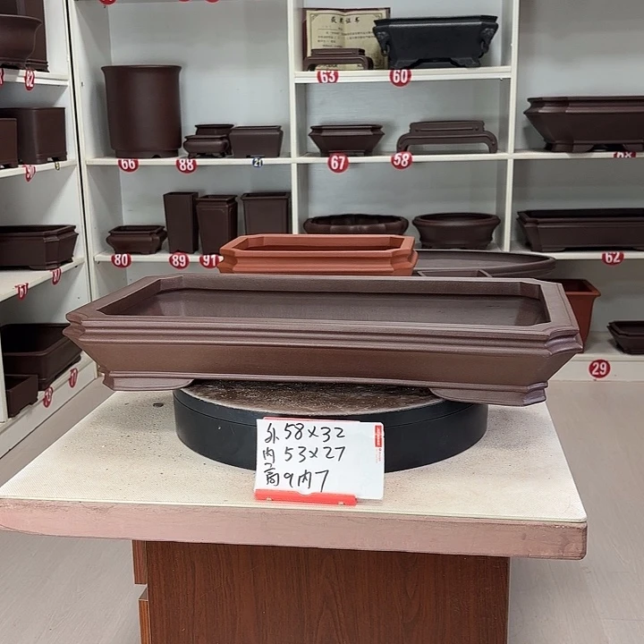 花盆紫砂浅切角大