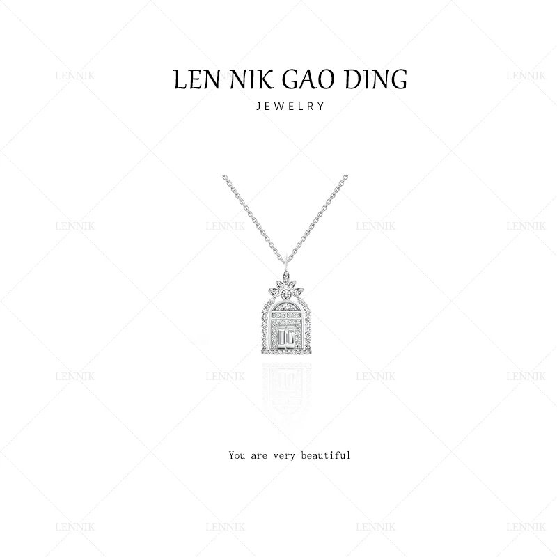 合金项链  lennik/lennik-ZZ轻奢时尚中花夏日百搭幸福之门项链