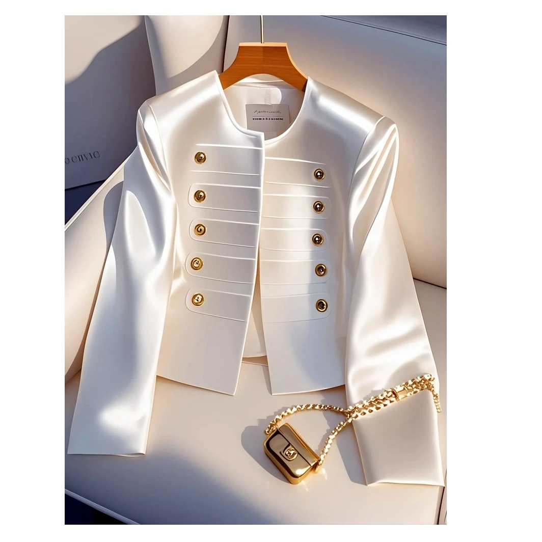 2025新款今年春装独特超好看气质高级感上衣小香风白色百搭外套女