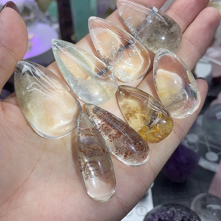 未镶嵌珠宝半成品水晶58幽灵水滴
