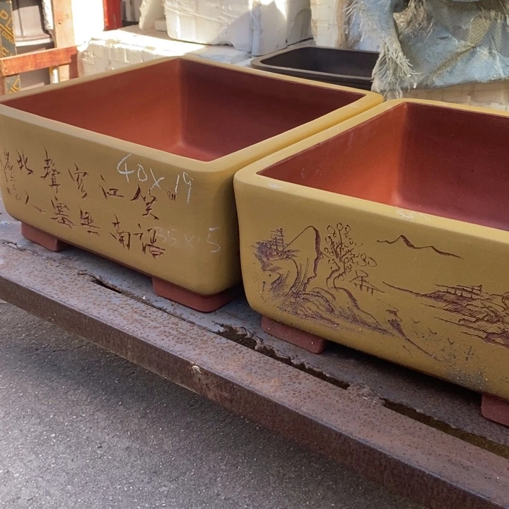 地***人紫砂花盆有种莫名很有