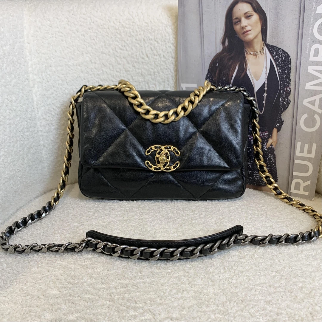 99新 Chanel/香奈儿 壹臻/黑金19bag小号包 29开/13224908