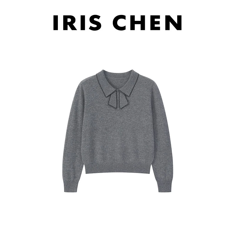 IRIS CHEN 伯克利 2025秋冬“100绵羊毛”减龄俏皮针织衫25SY942