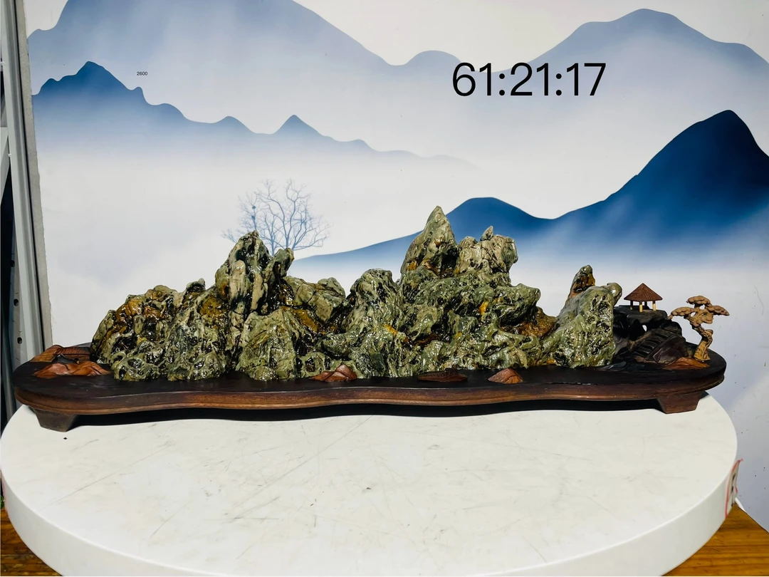 九龙璧摆件切底山假山奇石家居摆件装饰家用新款尺寸61-21-17
