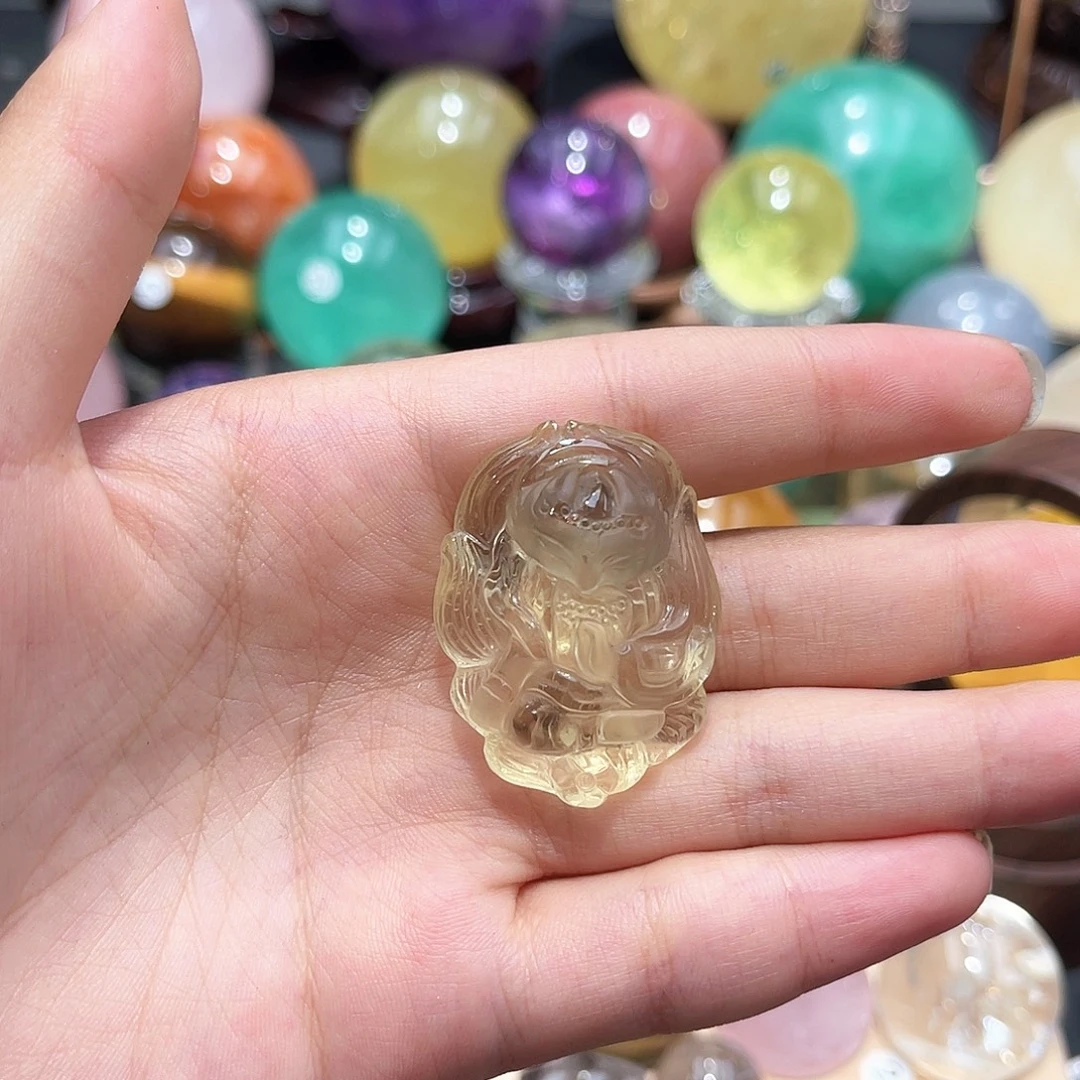 青***禾未镶嵌珠宝半成品水晶微瑕打V孔不退不换换阿塞