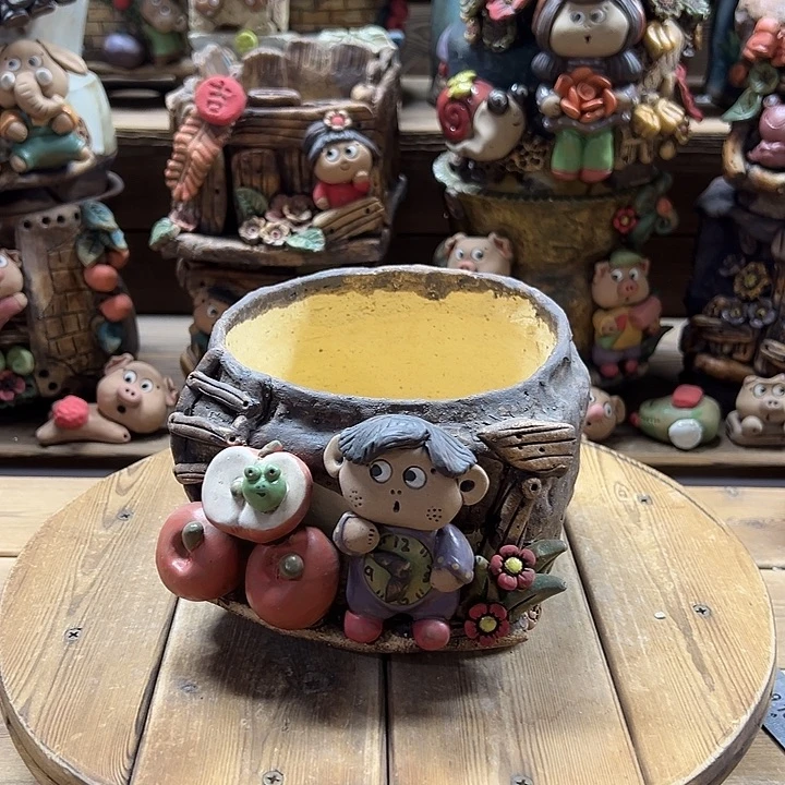 嘻哈多肉花盆百搭