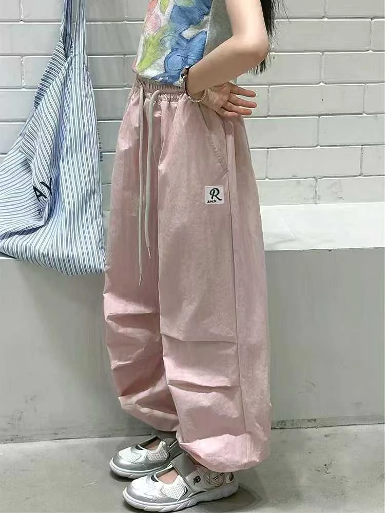 2025女童新款工装休闲宽松阔腿裤